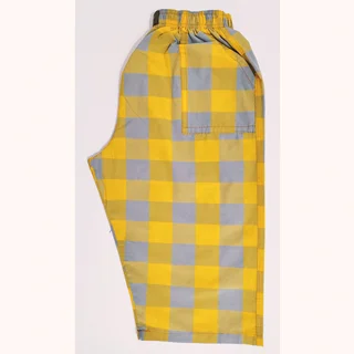 شلوارک چهارخانه نخی سایز xl رنگبندی(A2027)